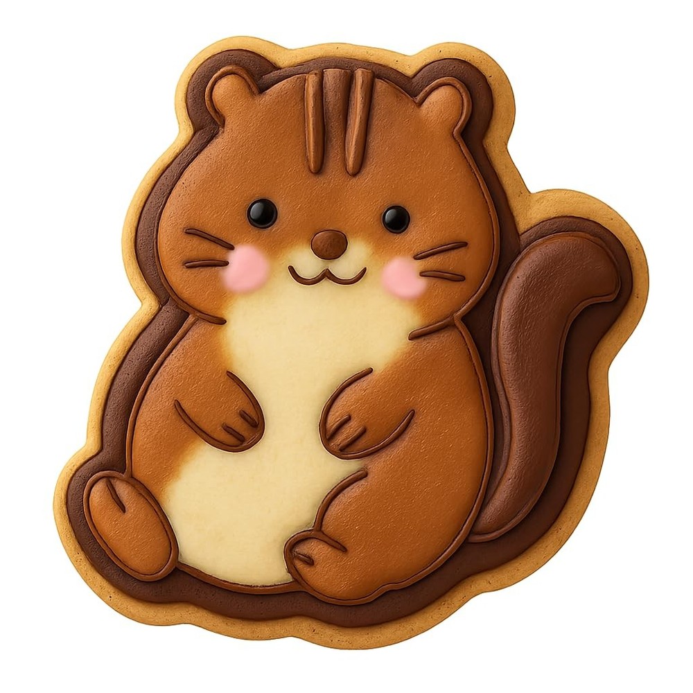 Chubby Chipmunk Cookie Cutter - 4x3.2" Fun Baking Kitchen Tool