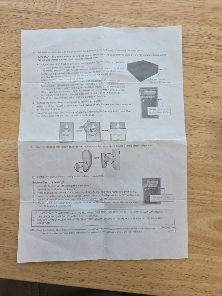 Rinnai RWMMS01 Control-R Motion Sensor