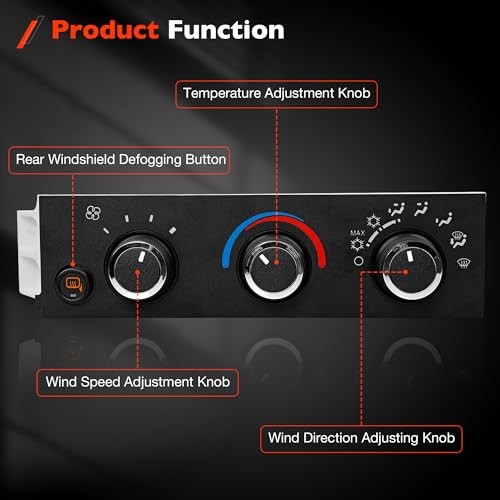 599-294 Front Climate Control Module A/C Heater Air Conditioning Panel,
