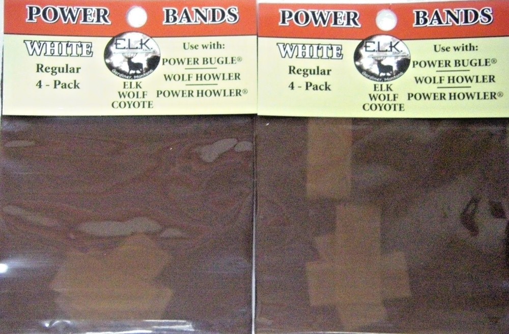 ELK INC POWER BUGLE WOLF POWER HOWLER REPLACEMENT BANDS WHITE REGULAR (2 pack)