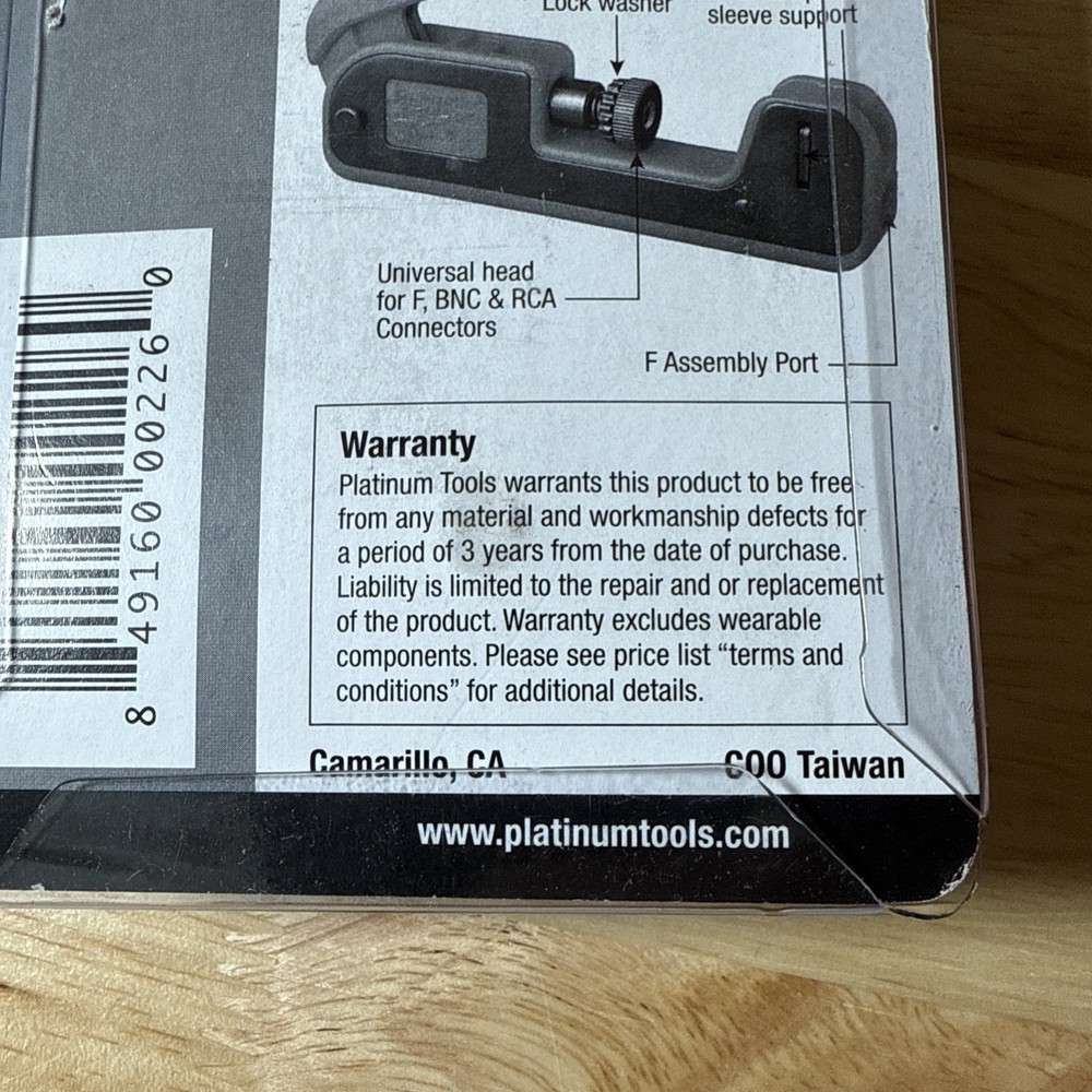 Platinum Tools SealSmart II Compression Crimp Tool P/N 16220C