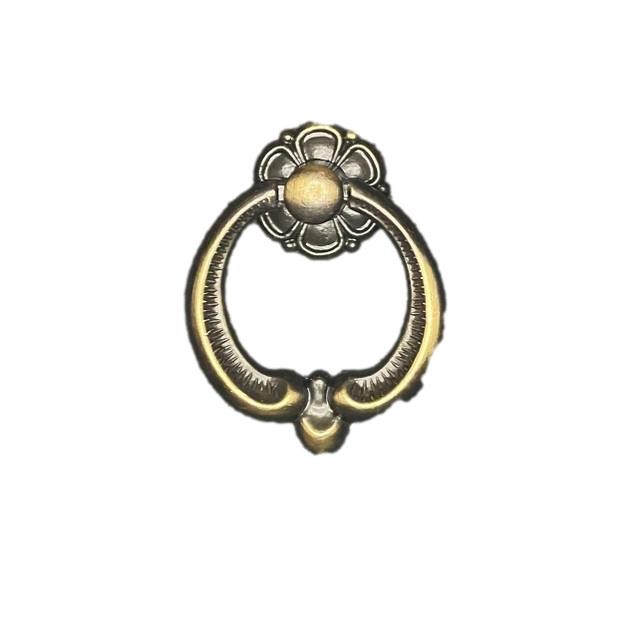 (12 Pack) 1-5/8" Ring Pull with Plate Antique Brass