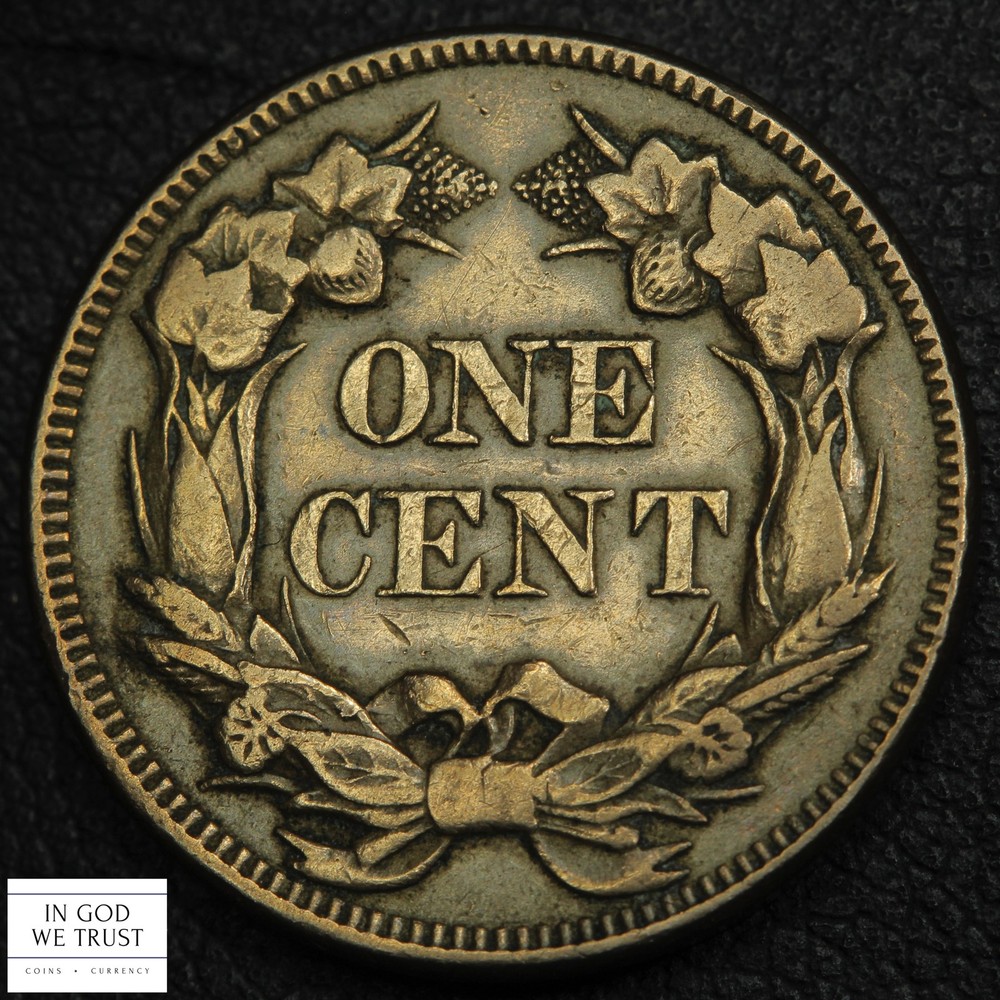 1857 Flying Eagle Cent 1C - Cleaned