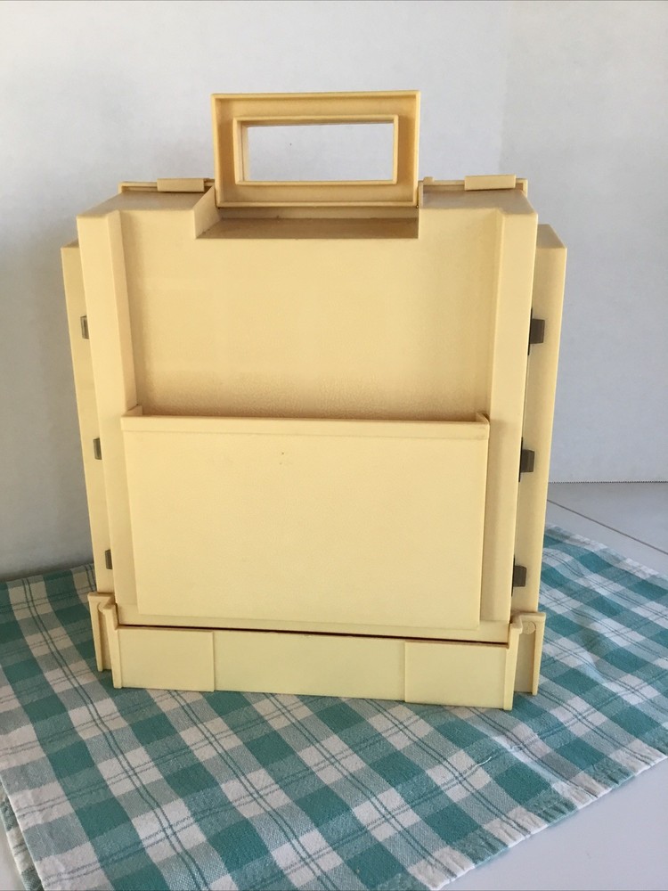 Vintage Sewing Box Caddy 1983 Folding 50 Spool Thread Bobbin Organizer EUC