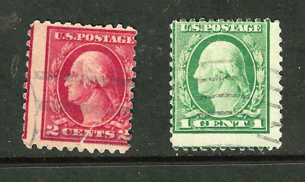 Misperf Errors Collection 1-2 Cent Washington Franklin 1910-1922 US 61B55