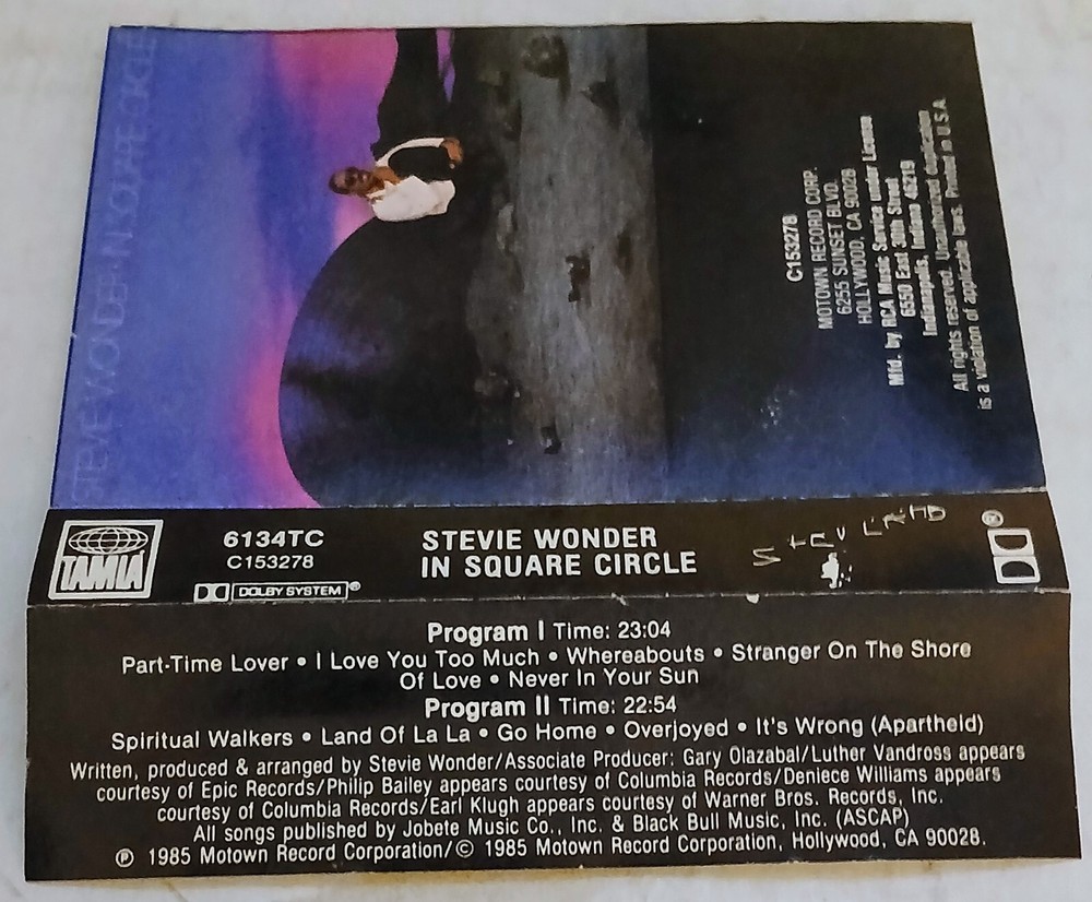 Stevie Wonder In Square Circle INLAY ONLY
