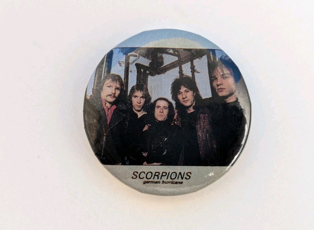 Scorpions German Hurricane Vintage 80s Button Pin