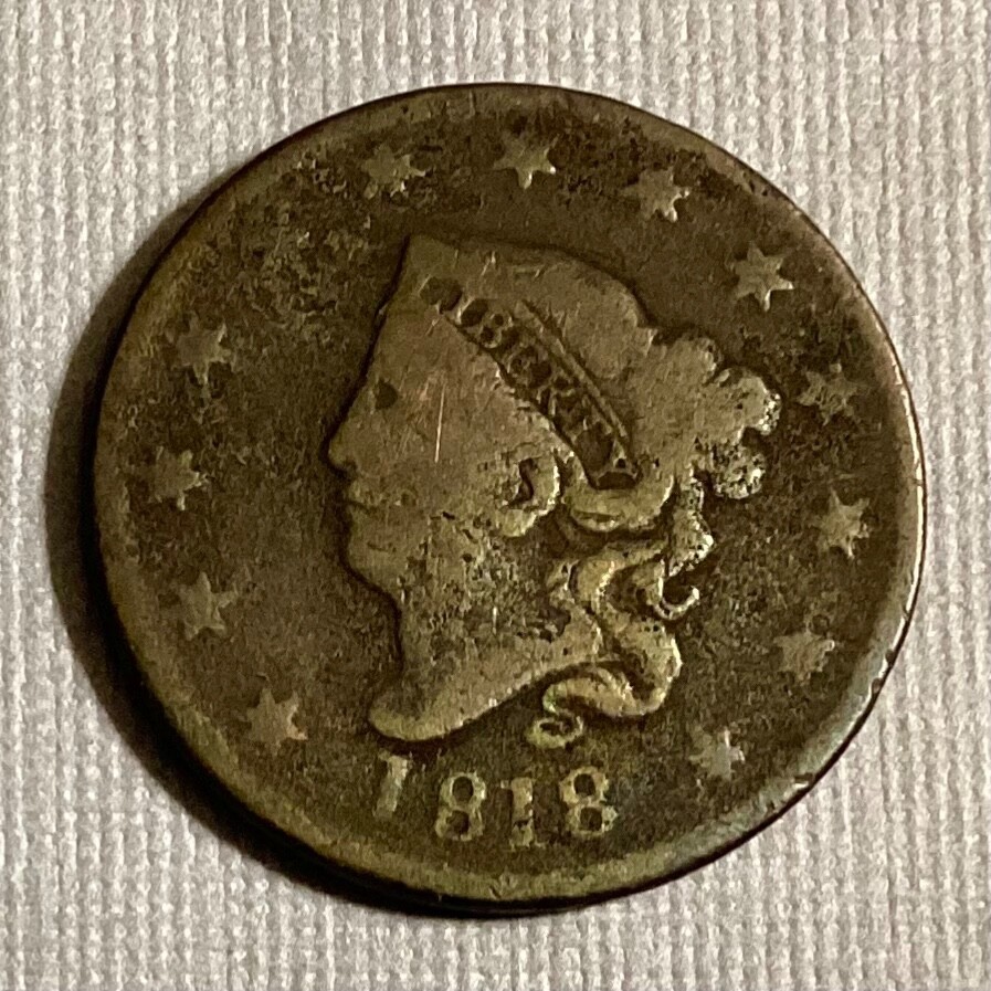 1818 US Large Cent cd -