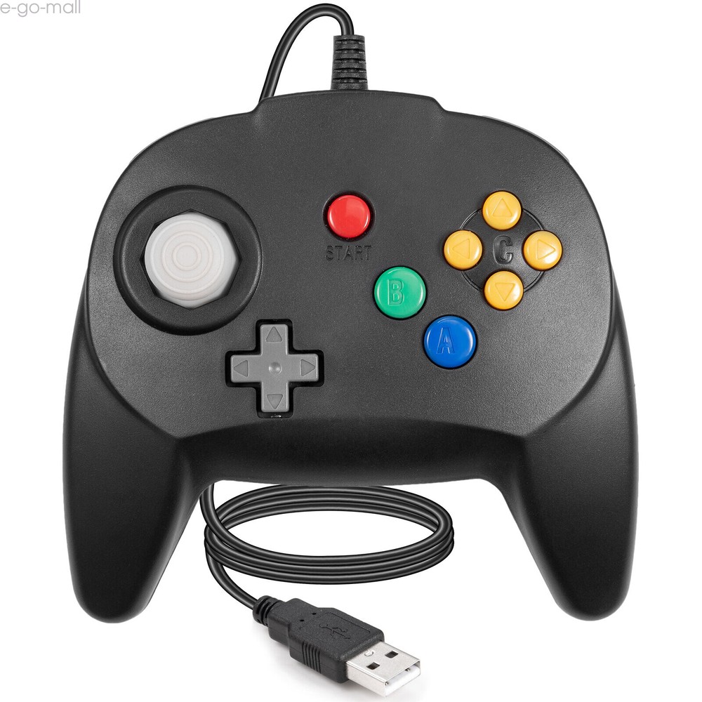 USB N64 Mini Wired Game Controller for STEAM Super RetroCade Switch PC MAC