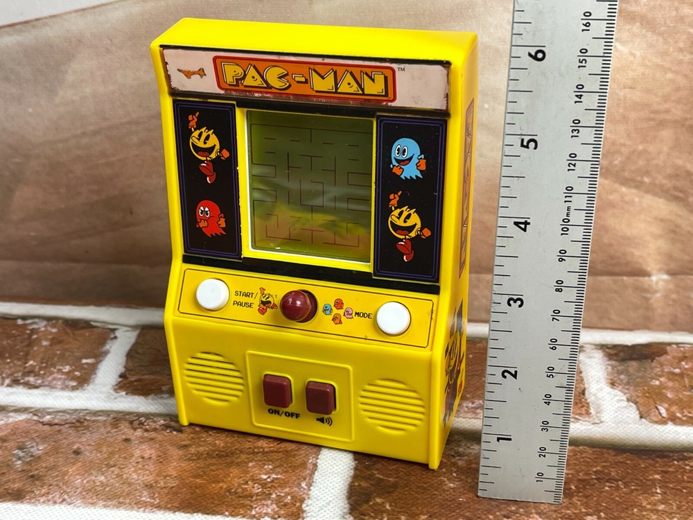 Pac-Man Mini Arcade Game Handheld Machine Basic Fun Portable Battery Operated