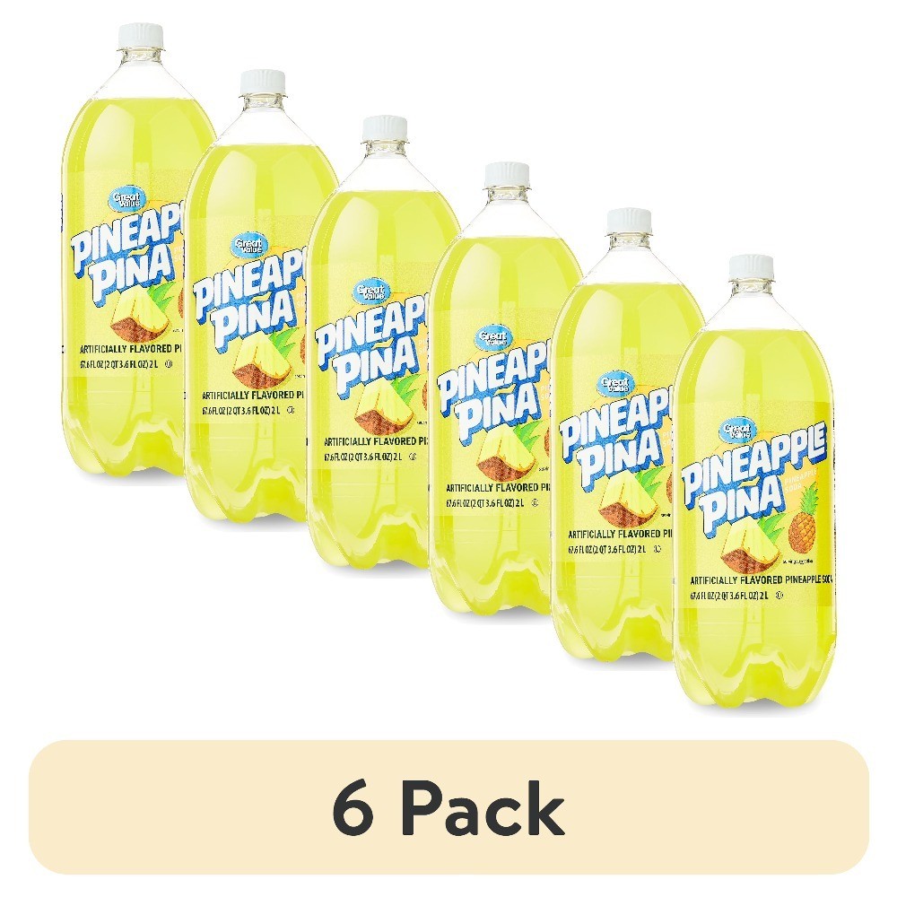 Pineapple Soda 2 Liter Bottle 6 Pack Bulk