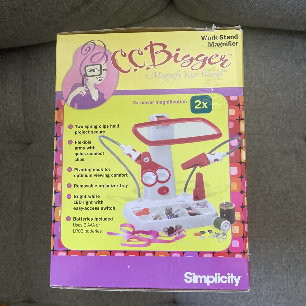 C.C.BIGGER SIMPLICITY Work-Stand Magnifier New in Box