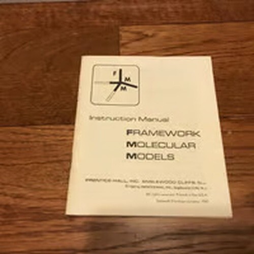 Vintage 1965 Prentice-Hall FRAMEWORK MOLECULAR MODELS Kit Educational Science