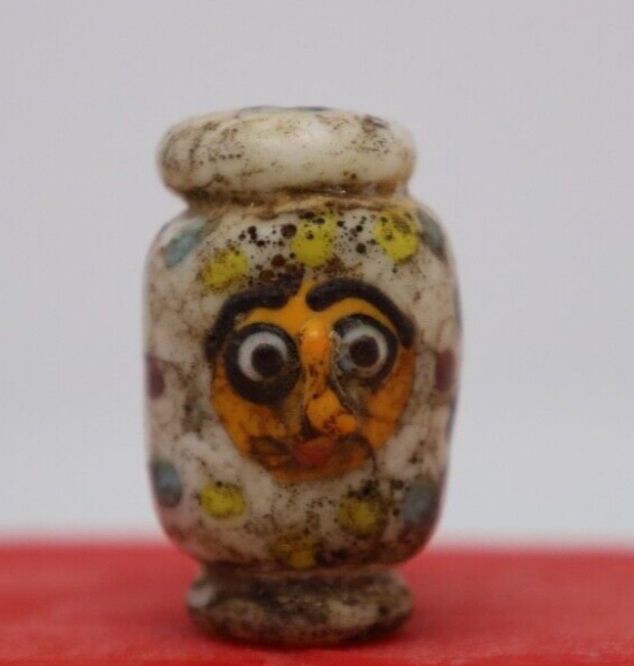 Ancient roman face bead