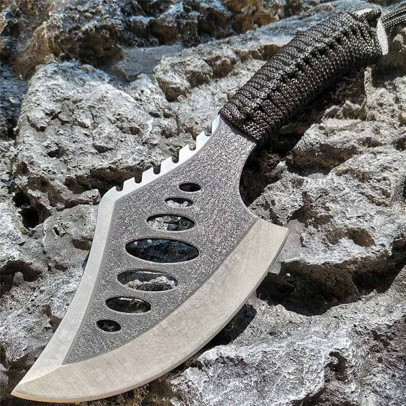 Tactical Hand Axe Camping Hatchet Survival Tomahawk Nylon Sheath Code Wrap Handl