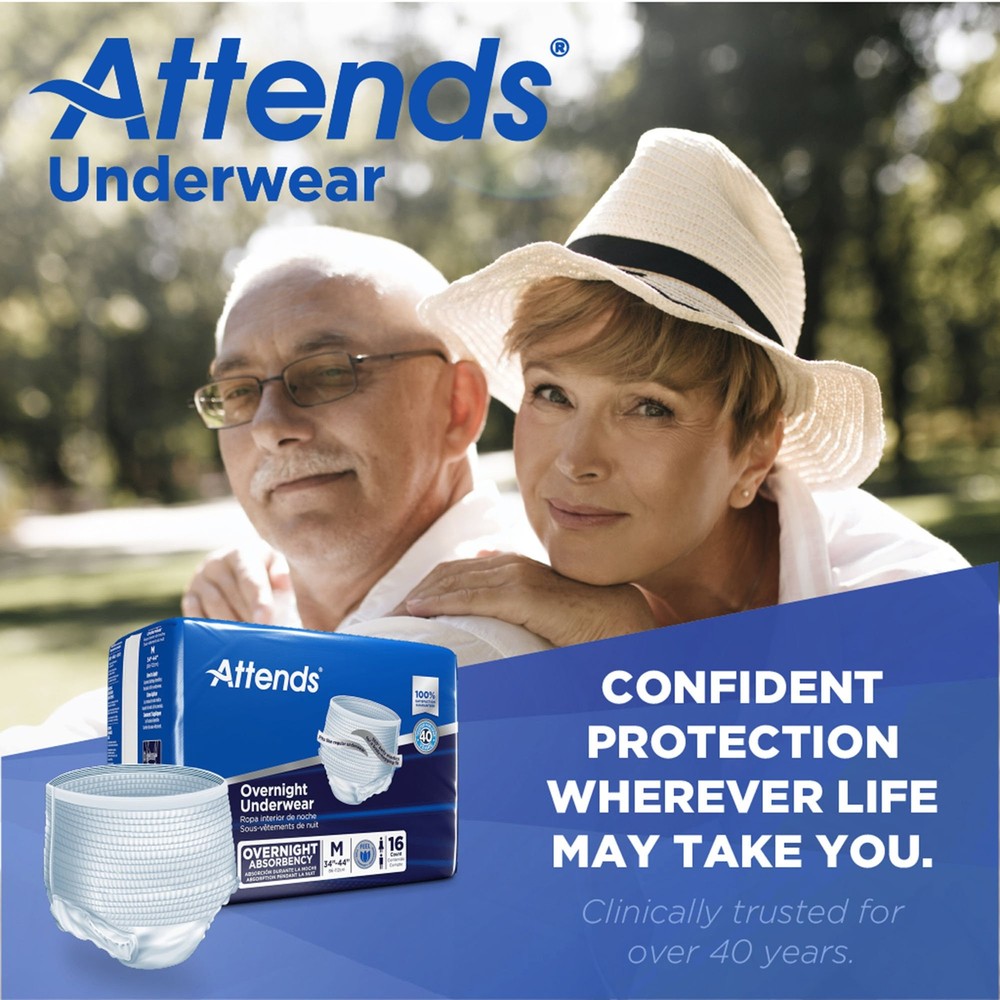 Attends Disposable Underwear Medium Severe 64 Ct