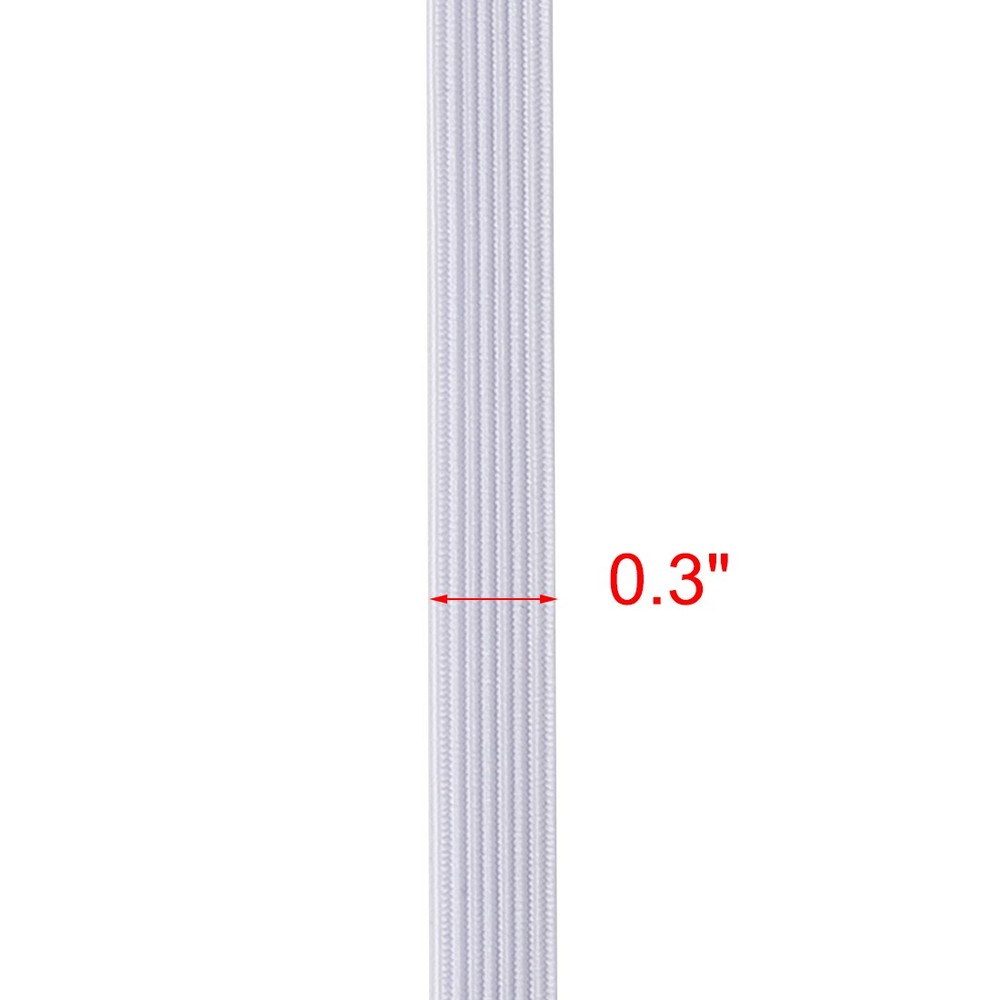 Rubber Elastic String Sewing Pants Trousers Garments Band Rope White 2M