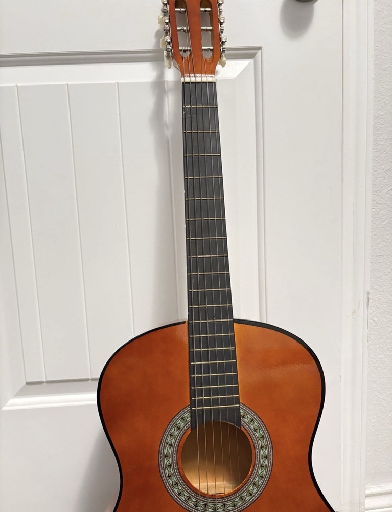 Classical Guitar 6 String Full Size Brown Right-Handed with Plastic bag