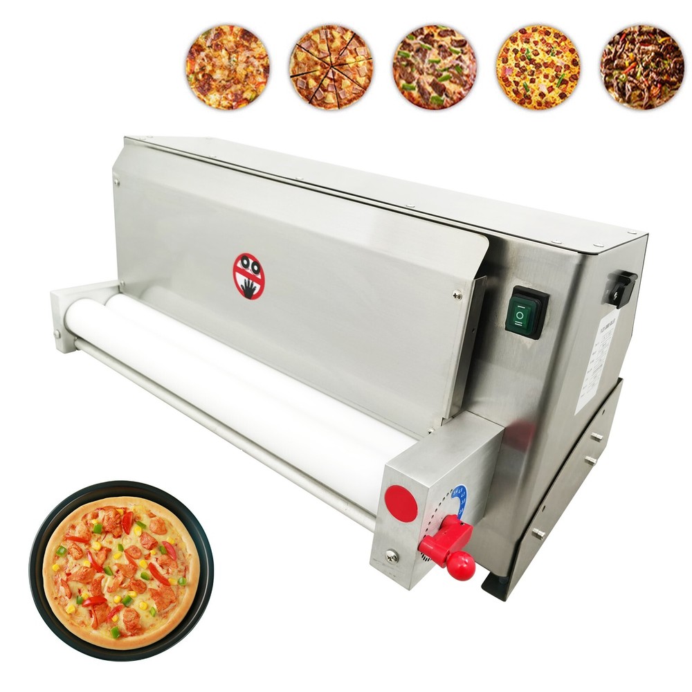 Electric Pizza Dough Roller Sheeter Automatic Dough Press Rolling Machine 4"-19"