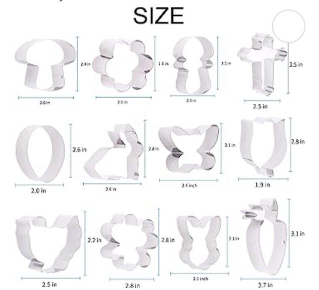 Happy Ester 12 Pieces Cookie Cutter Set