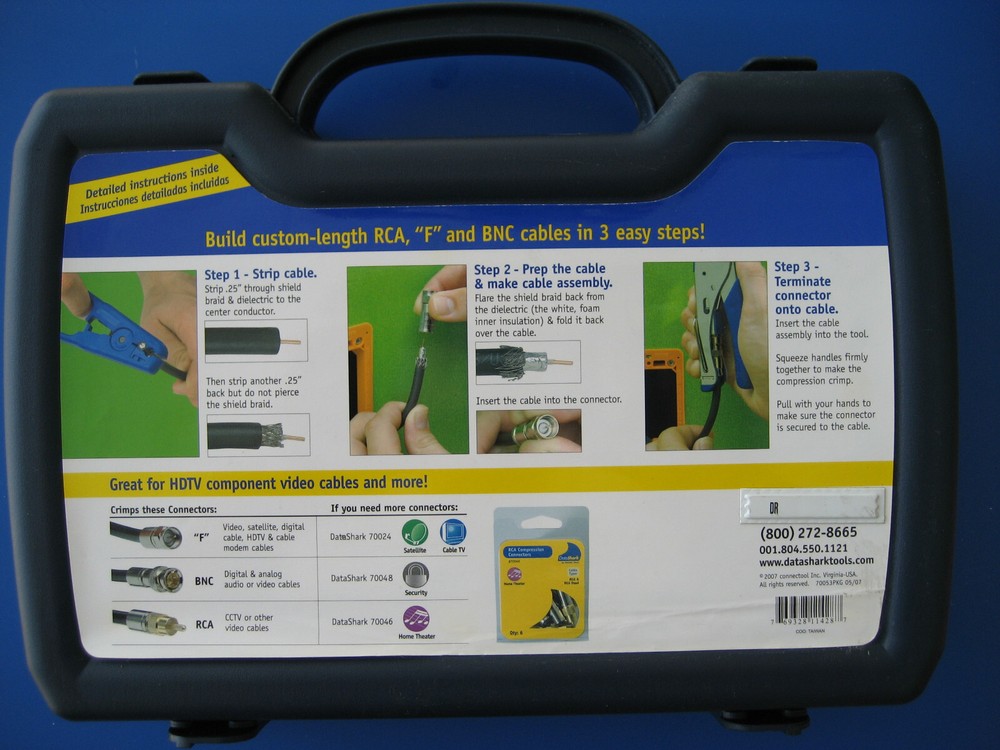 DataShark Cable, Satellite, Home Theater Tool Kit with Case #70053