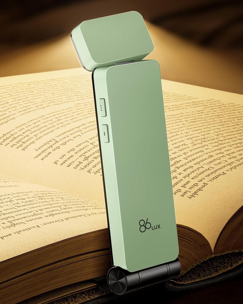 Book Light, Rechargeable Clip-On LED Reading Light for Bed & Night , Mint
