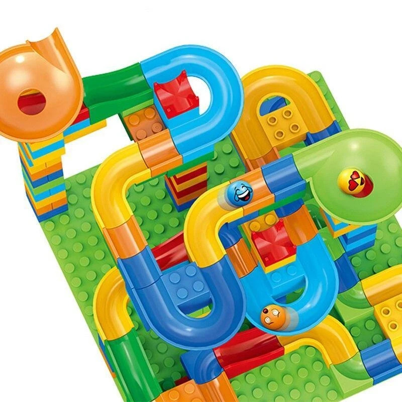 Children's Slide Small Block Block Assembly Particles Diy Educational Toy Gift