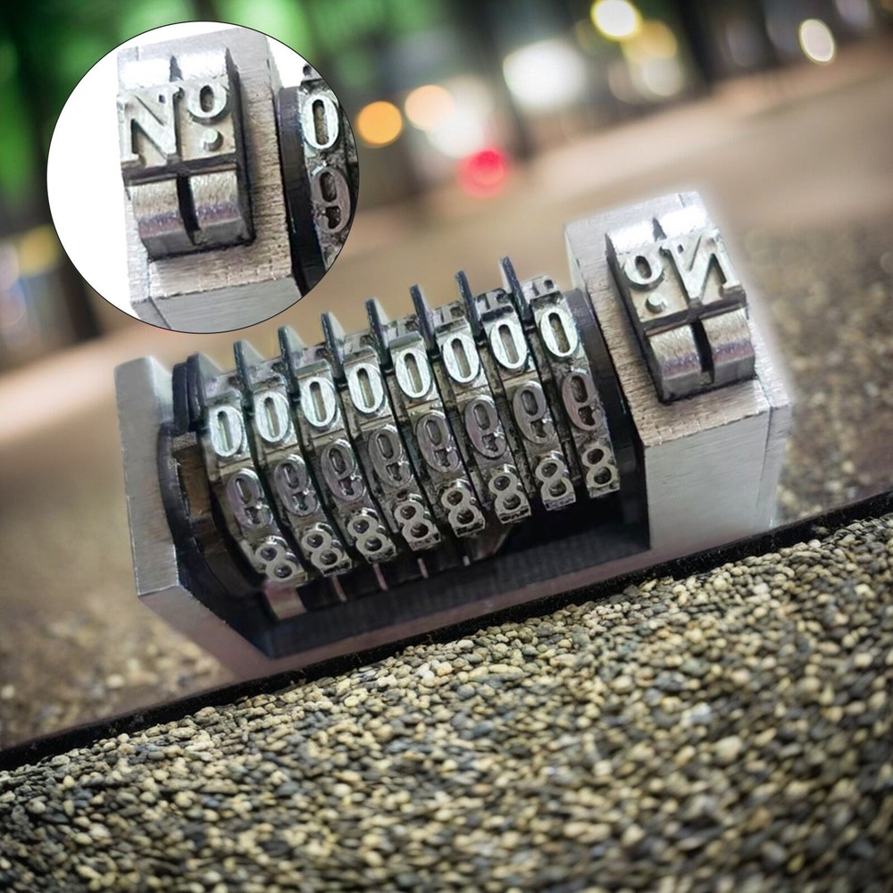 6 Digits Numbering Machine Forward for Letterpress Number Coding 4X8 CiceroIf