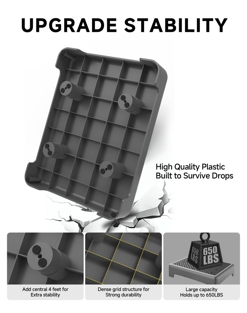 Mobility Step Stool for Adults, Bed Step Stools, 680 LBS Capacity Safety Step...