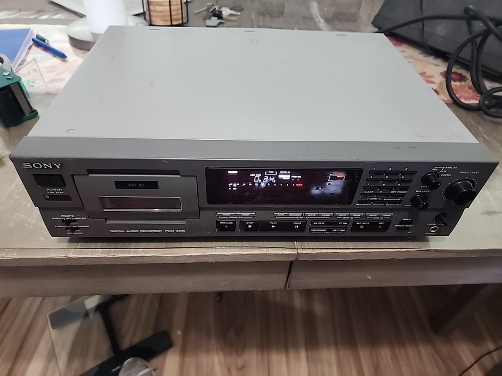 SONY PCM-2300 DAT Digital Audio Recorder Tested Working