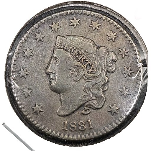 1831 (Large Letters) Coronet Head Large Cent | EXTRA FINE Details
