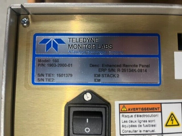 Teledyne Instruments Model 150 Enhanced Remote Display Panel 1903-2000-01