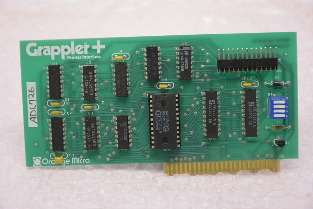 Vintage Orange Micro Grappler+ Printer Interface Card 710 MI 10001 Untested