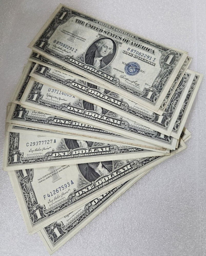 $1 Dollar Silver Certificate Note One Dollar Bill Blue Seal