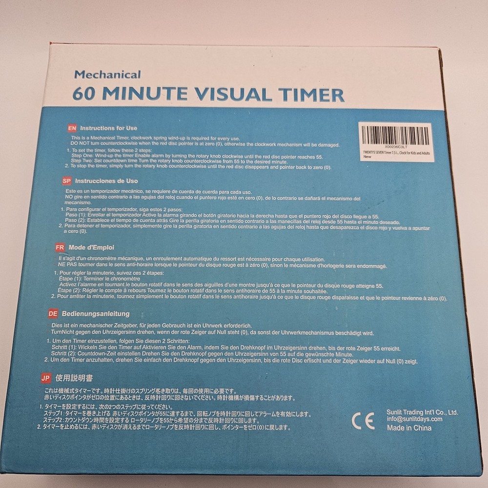 Countdown Timer 60 min 1hour Visual Timer Classroom Teaching Tool Twenty5 Seven
