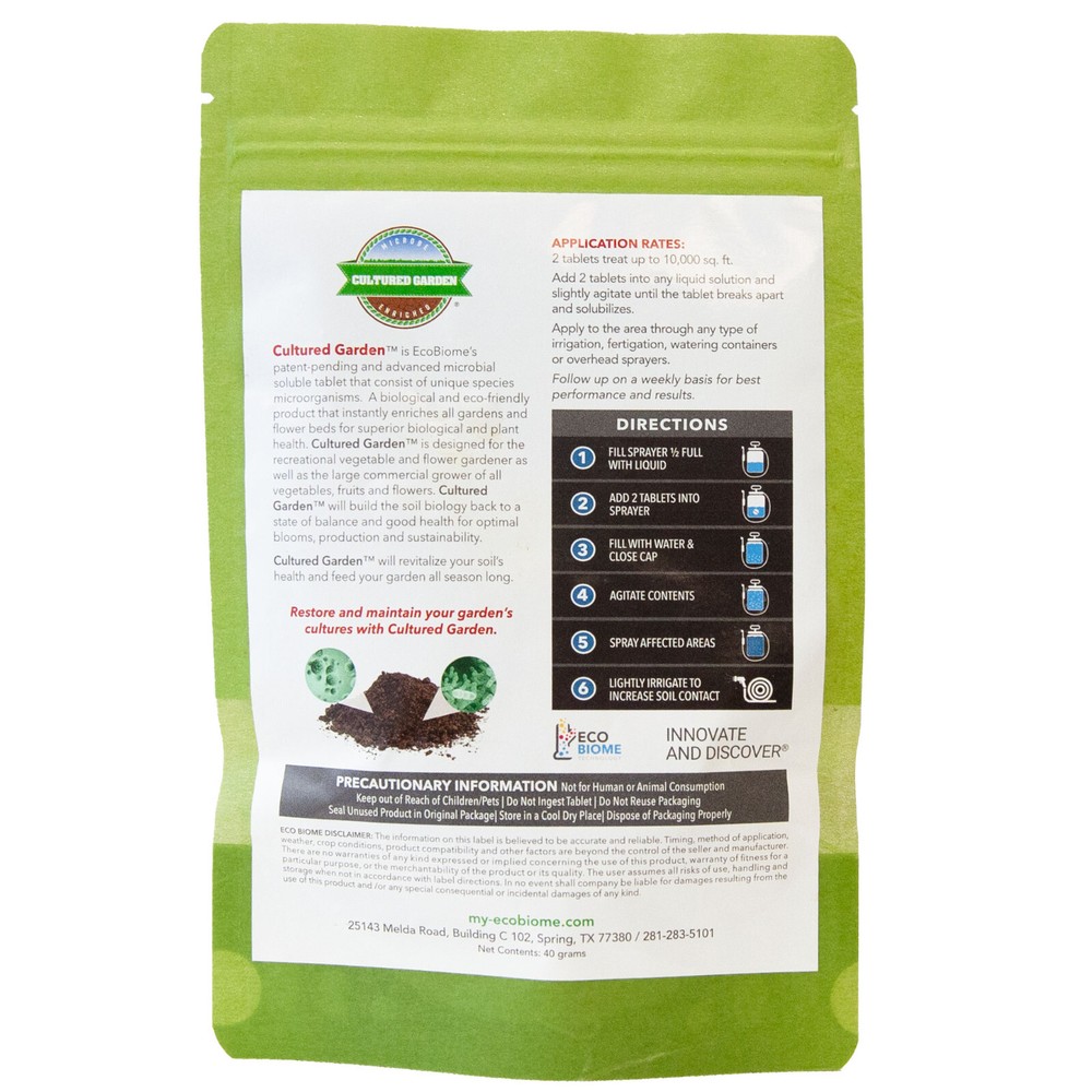 EcoBiome Cultured Garden Microbial Soil Tablets ( 10 tablets )