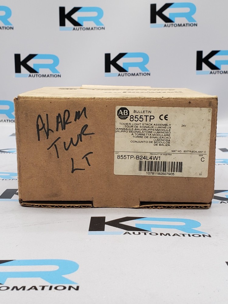 Surplus Pre-Owned Allen-Bradley 855TP-B24L4W1 Tower Light Stack Assembly