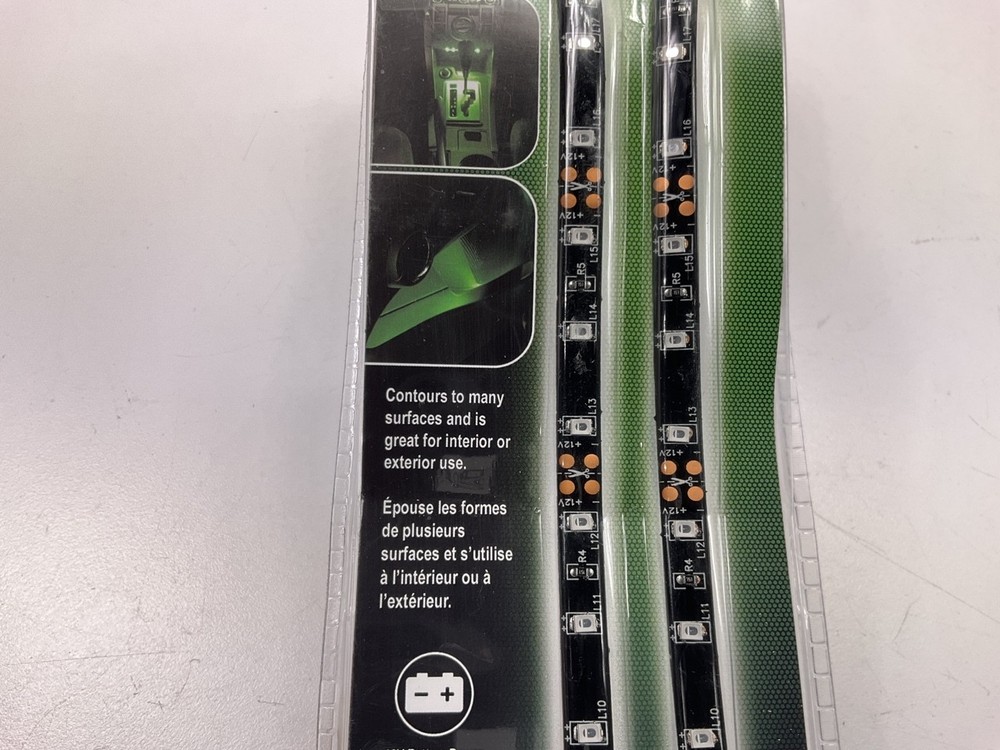 Pilot CZ-177G GREEN LED Flex Light Strips, 2 X 12"