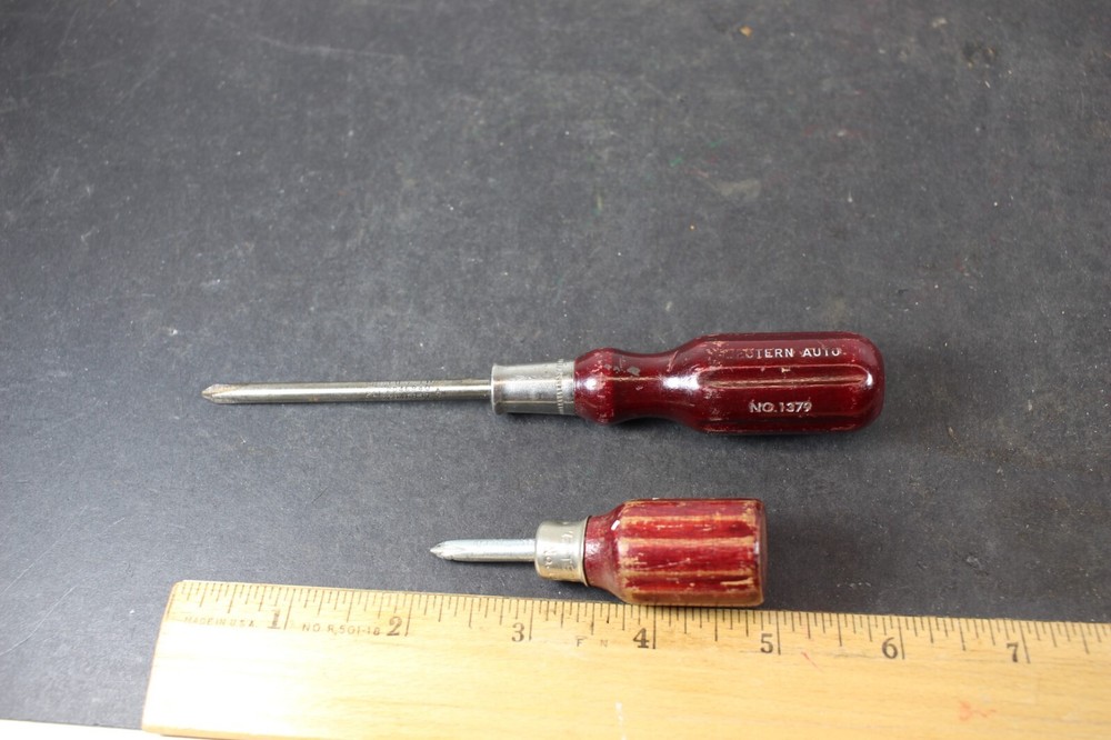 Two Vintage Western Auto Screwdrivers