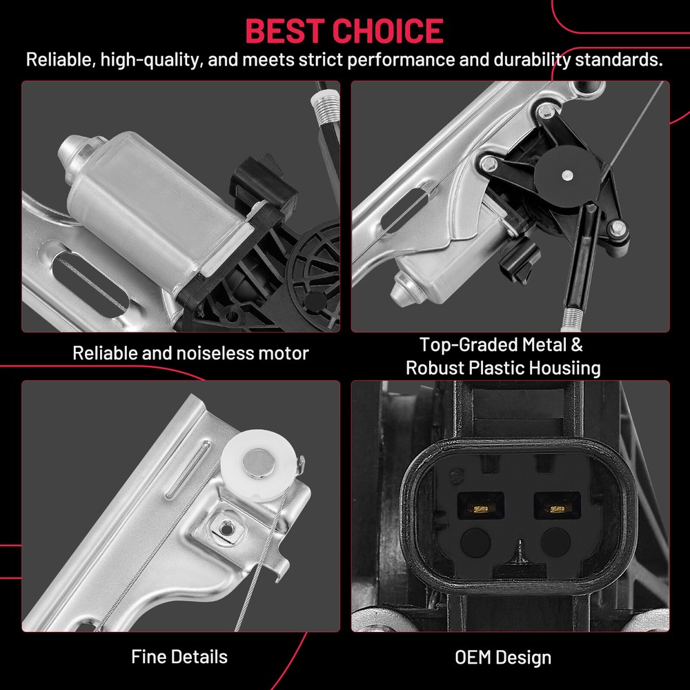 Window Regulator W/ Motor For Chevy Silverado 2007-2013 Front Left Driver Side