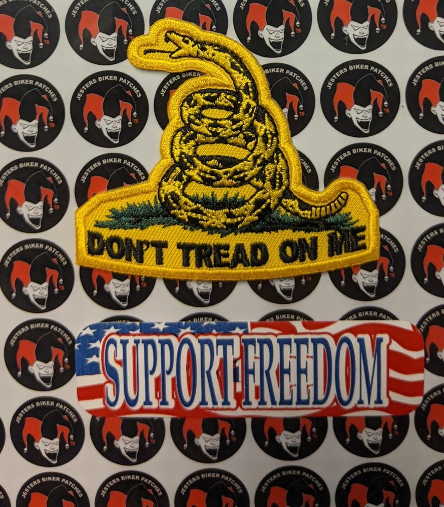 Don't Tread On Me Biker Patch with Sticker
