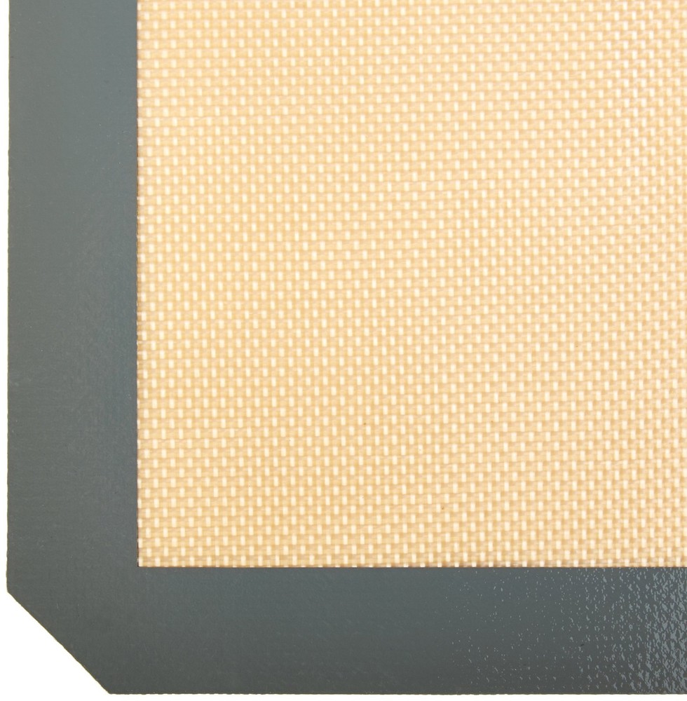 Amazon Basics Silicone Rectangular Baking Mat, 2-Pack, New Beige/Gray