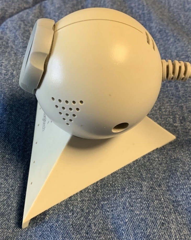 Vintage Logitech Quickcam USB Webcam 2000s Computer Wired w/Camera Base - Tested