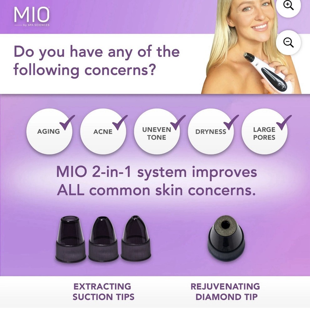MIO Spa Sciences Diamond Microdermabrasion Pore Extraction Skin Open Box