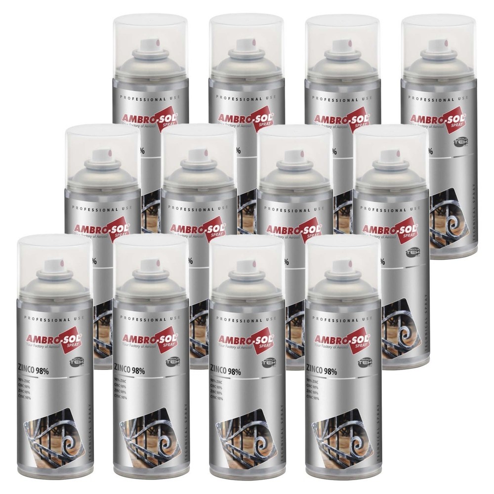 12X 98% COLD CLEAR GALVANIZING PAINT SPRAY CAN PROTECTS OXIDATION