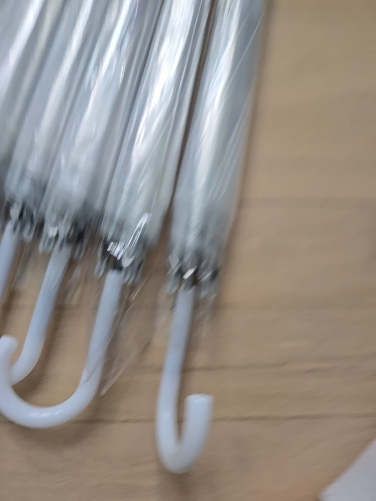 7 Pack Clear Wedding Umbrellas Bulk Transparent Auto Open Stick