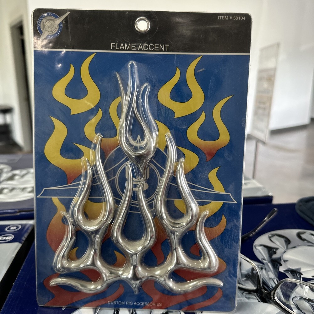 Chrome Plastic Flame Accent. #50104