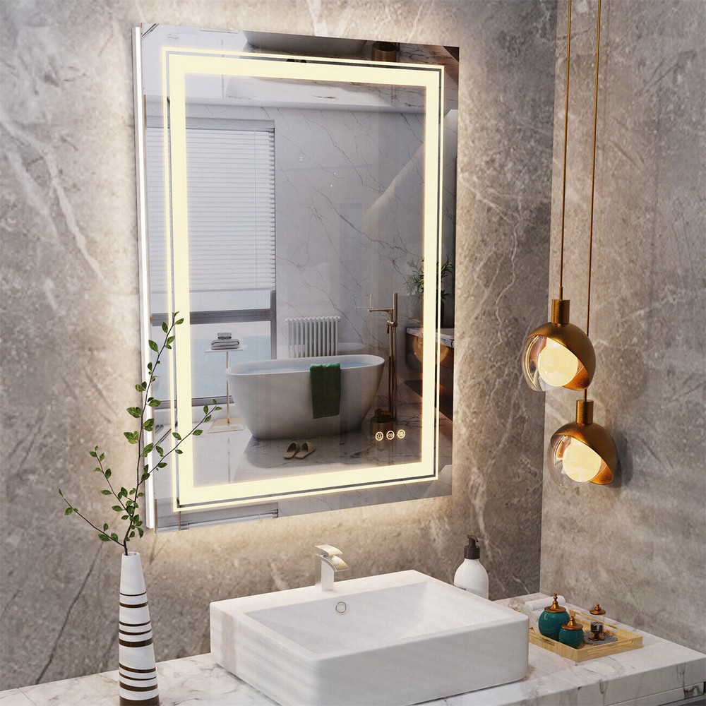 All Size Large LED Lighted Bathroom Front& Backlit Vanity Mirror for Hotel Salon