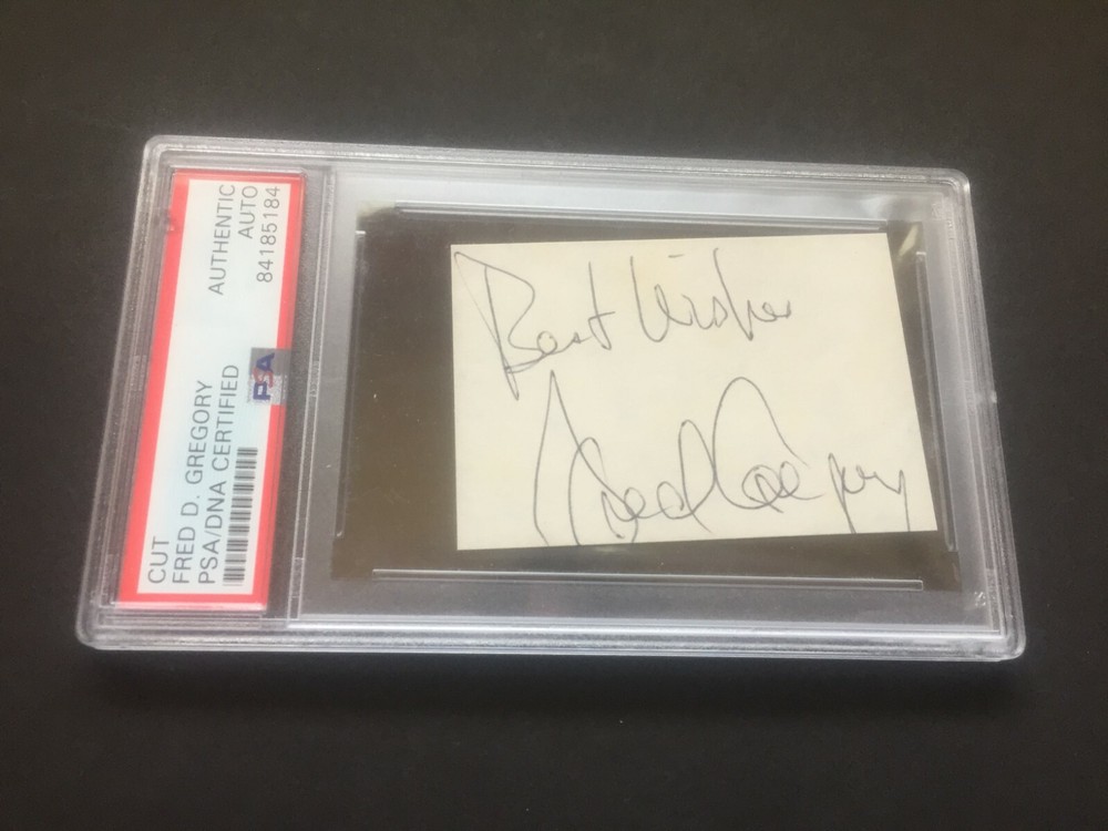 Fred Gregory NASA Astronaut Autographed Signed Cut "Best Wishes" PSA COA