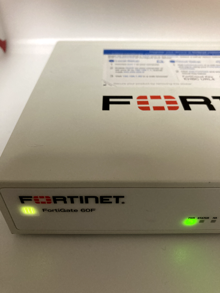 Fortinet FG-60F Fortigate-60F Network Security Firewall Initialized w/Adapter JP
